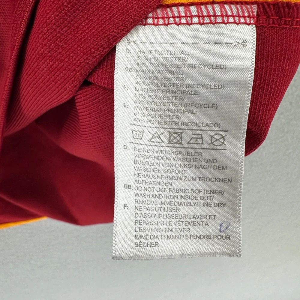 Adidas AS Roma 2023/24 Home Jersey Mens M Slim Fit Zimapan 1 AS Roma Soccer Club